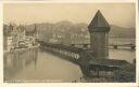 Foto-AK - Luzern - Kapellbrücke und Wasserturm