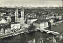 Ansichtskarte - Zürich und die Alpen