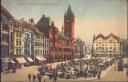 Basel - Rathaus mit Marktplatz - Postkarte