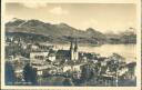 Luzern - Bahnhof und Pilatus - Foto-AK