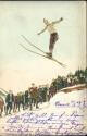 Postkarte - Ski-Sport - Ein famoser Sprung