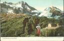 Postkarte - Lauterbrunnenthal - Obersteinberg - Breithorn und Tschingelhorn