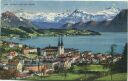 Postkarte - Luzern und die Alpen