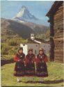 Zermatt - Trachtengruppe - Ansichtskarte