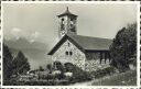 Foto-AK - Kirche von Merligen mit Stockhorn