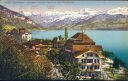 Ansichtskarte - Gunten am Thunersee - Hotel Hirschen und Parkhotel