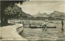 Luzern - Am Quai - Binnenschiff - Foto-AK