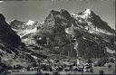 Fotokarte - Grindelwald - Kirche und Schulhaus