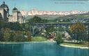 Postkarte - Bern - Kirchenfeldbrücke und die Alpen