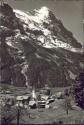 Grindelwald - Schulhaus und Kirche mit Eiger