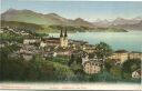 Postkarte - Luzern Hofkirche und Rigi
