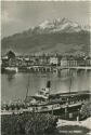 Luzern mit Pilatus - Dampfer Gallia - Foto-AK