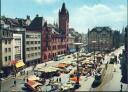 Postkarte - Basel Marktplatz und Rathaus