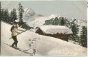 Postkarte - Ski-Sport in den Hochalpen