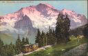 Ansichtskarte - Mürrenbahn mit Jungfrau