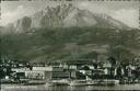 Luzern mit dem Pilatus - Foto-AK 50er Jahre