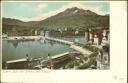 Postkarte - Luzern - Quai mit Brücke und Pilatus ca. 1900