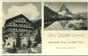 Postkarte - Zermatt - Hotel Dom Familie Lauber - Werbekarte