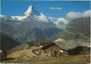 Zermatt - Restaurant und Station Sunnegga - Matterhorn - AK Grossformat