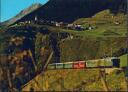 Postkarte - 75 Jahre Albulabahn oberhalb Bergün mit Latsch