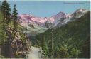 Postkarte - Berninagruppe mit Strasse