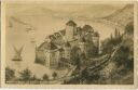 Postkarte - Chateau de Chillon - Eisenbahn