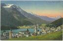 Postkarte - St. Moritz - Dorf und Bad