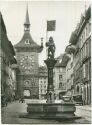 Bern - Z&auml;hringerbrunnen & Zeitglockenturm - Foto-AK Grossformat