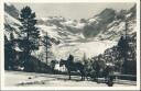 Berninastrasse und Morteratschgletscher - Pferdeschlitten - Foto-AK