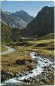 Postkarte - Sertigtal beim Wasserfall