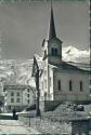 Postkarte - Kirche - Saas-Fee - Alphubel