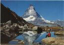 Riffelsee bei Zermatt - Matterhorn - AK Grossformat
