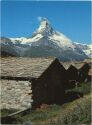 Zermatt - ob Findelen mit Matterhorn - AK Grossformat
