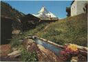 Findelen bei Zermatt mit Matterhorn - AK Grossformat