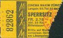 Schweiz - Zürich Langstrasse 83 - Cinema Maxim - Kinokarte