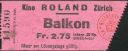 Schweiz - Zürich - Kino Roland - Kinokarte 1957