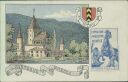 Ansichtskarte - Nidau - Chateaux Suisses - Vignette Exposition Jurassienne Moutier 24. Septembre