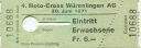 4. Moto-Cross Würenlingen 1971 - Eintrittskarte