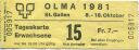 St. Gallen - Olma 1981 - Eintrittskarte
