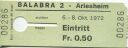 Balabra 2 Arlesheim 1972 - Eintrittskarte
