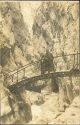Fotokarte - vermutlich Schweiz - Brücke über eine Schlucht