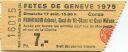 Fetes de Geneve 1975 - Eintrittskarte