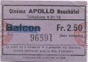 Cinema Apollo Neuchatel - Kinokarte