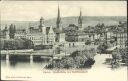 Ansichtskarte - Zürich - Quaibrücke und Stadthausquai