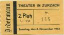Theater in Zurzach - Jedermann - Eintrittskarte 1953