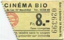 Neuchatel - Cinema Bio - Kinokarte