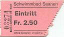 Saanen - Schwimmbad - Eintrittskarte