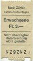 Stadt Zürich - Sommerbadeanlagen - Eintrittskarte