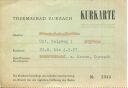 Thermalbad Zurzach - Kurkarte 1957