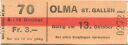 Olma - St. Gallen 1970 - Eintrittskarte